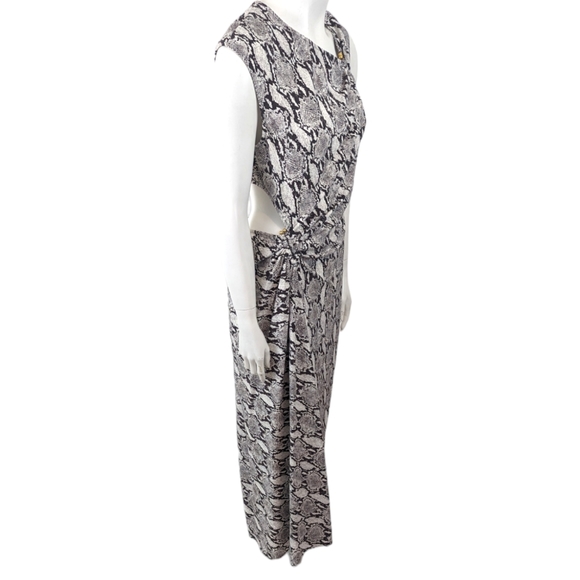 A.L.C. Beale Snakeskin Cutout Maxi Dress Womens 10 Sleeveless Cocktail Party - Picture 8 of 13